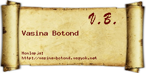 Vasina Botond névjegykártya